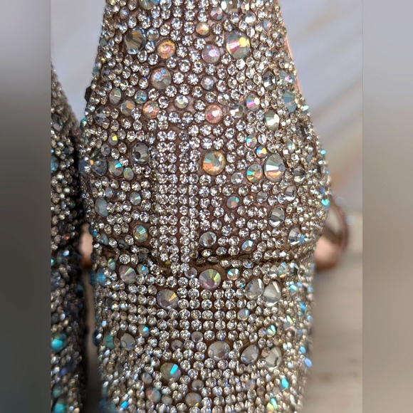 NWOB Betsey Johnson Rhinestone Crystal Block Heel Sandals - Hanna - Picture 12 of 12